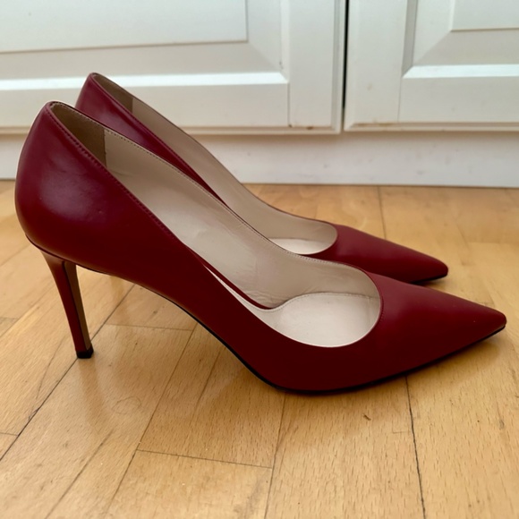 Prada Maroon Leather Pumps EU 41 - Picture 5 of 8
